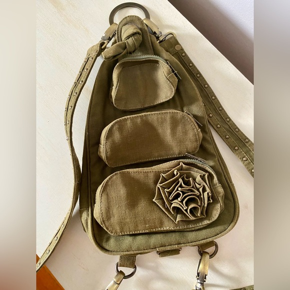 WILD CARD khaki green mini backpack - Picture 3 of 6